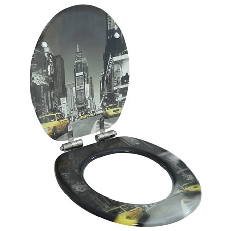 vidaXL Siège WC Couvercle à Fermeture en Douceur Siège de Toilette Cuvette Siège Lunette Abattant Salle de Bains Maison Salle d'