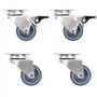 vidaXL 4x Roulettes Pivotantes Roulette de Mobilier Roulette de Meuble Chariot Roulant Etagère à Livre Bibliothèque Panier d'Ach