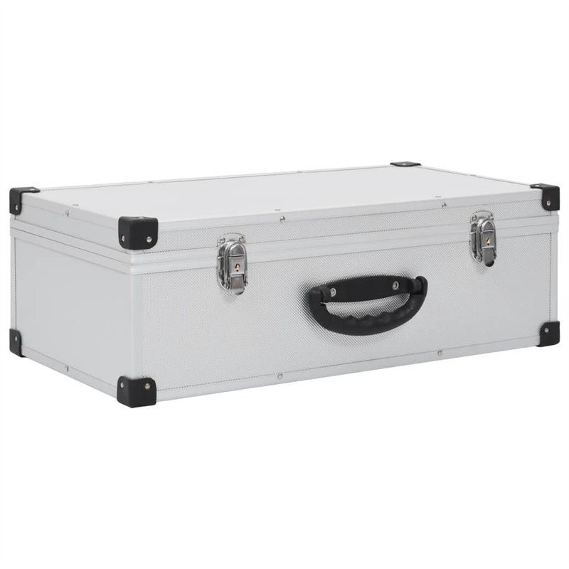 vidaXL Etui de CD pour 80 CD Boîte de Rangement de CD Boîtier Coffre de Rangement de CD Bac de Rangement Boîte pour Stockage Alu