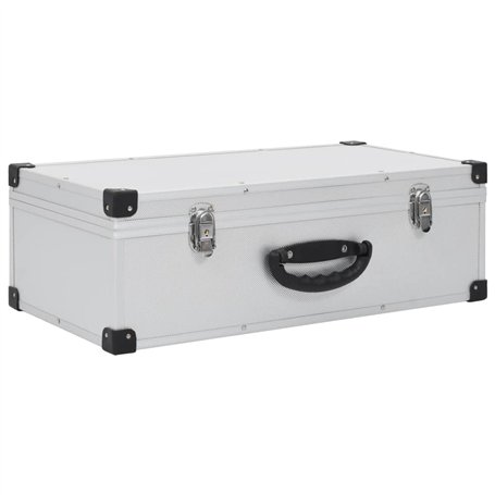 vidaXL Etui de CD pour 80 CD Boîte de Rangement de CD Boîtier Coffre de Rangement de CD Bac de Rangement Boîte pour Stockage Alu