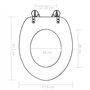 vidaXL 2x Sièges WC Abattant Lunette Cuvette Siège de Toilette Salle de Bains Maison Intérieur Salle d'Eau MDF Couvercle à Ferme