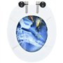 vidaXL 2x Sièges WC Abattant Lunette Cuvette Siège de Toilette Salle de Bains Maison Intérieur Salle d'Eau MDF Couvercle à Ferme