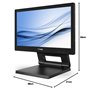 Philips 162B9T Moniteur Tactile 16", Hauteur réglable (1366 x 768, 60 Hz, VGA, DVI, HDMI, DisplayPort, Hub USB) Noir