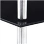 vidaXL Regal mit 3 Ebenen Schwarz 30 x 30 x 67 cm Hartglas