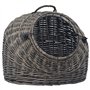 vidaXL Cage de Transport pour Chats Gris 50x42x40 cm Saule Naturel
