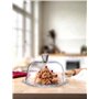 Pasabahce A&R Plat Présentoir à Pâtisserie en Verre Transparent avec Cloche en Verre