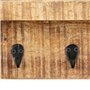 vidaXL Porte-Manteau Mural Suspendu Support de Rangement de Magazines avec 5 Crochets et 1 Etagère Salon 60x15x20 cm Bois de Man