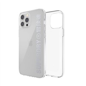 Superdry 42591 Coque de Protection Transparente pour iPhone 12 / iPhone 12 Pro 6.1 Transparent/Argent