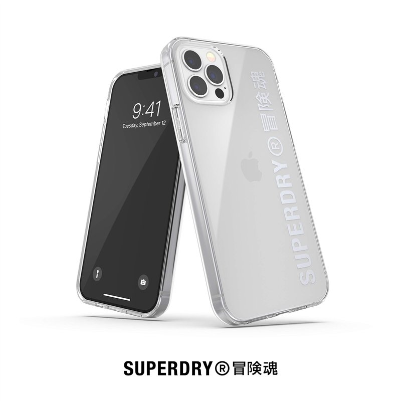 Image secondaire de Superdry 42591 Coque de Protection Transparente pour iPhone 12 / iPhone 12 Pro 6.1 Transparent/Argent
