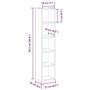 vidaXL Armoires à CD 2 pcs Chêne sonoma 21x16x93,5 cm Aggloméré