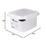 MasterPRO Foodies | Récipient hermétique | 17,6 x 16,2 x 10 cm contenance d'1,7 L | Couvercle double verrouillage | Indicateur d