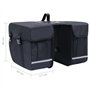 vidaXL Sac de Vélo Double pour Porte-Bagages Etanche Sacoche de Vélo Sac de Bicyclette Sac de Rangement Voyage à Vélo Camping 35