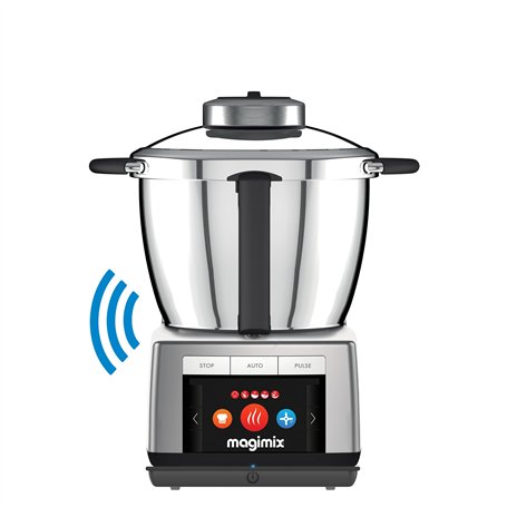 Magimix Cook Expert Connecté - Robot de cuisine Multifonction Connect 3,5L, Moteur Professionnel 1700W,Chrome mat