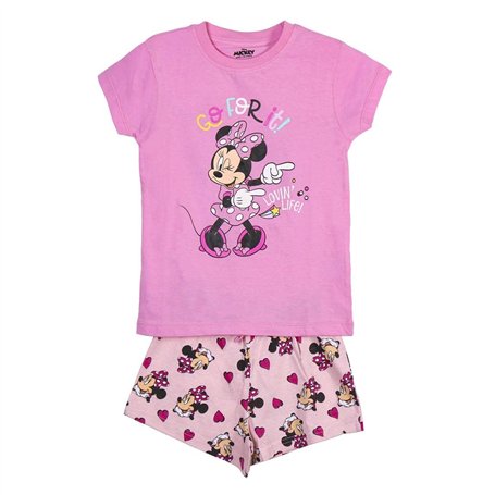 CERDÁ LIFE'S LITTLE MOMENTS Fille Minnie Mouse 100% Coton en 2 pièces (Pantalon de Pyjama + Haut) – Licence Officielle de Disney