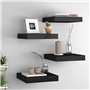 VidaXL Étagères murales flottantes 4 pcs Noir 23x23,5x3,8 cm MDF