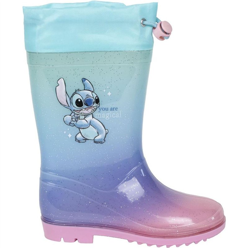 STITCH CERDÁ Life's Little Moments Bottes de Pluie imperméables et durables, Bleu Clair, 27 EU