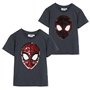 Spider-Man T-Shirt à Manches Courtes pour Enfant Gris foncé - Marque EAN : 8445484499919 - Taille : 7 Ans