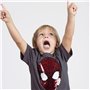 Spider-Man T-Shirt à Manches Courtes pour Enfant Gris foncé - Marque EAN : 8445484499919 - Taille : 7 Ans
