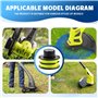CHIHOLEN 4 Bobine Fil Coupe Bordure Compatible avec Ryobi RAC118 RAC119,Convient pour Ryobi RLT3025F,RLT3025S,RLT3525S,RLT2523,R