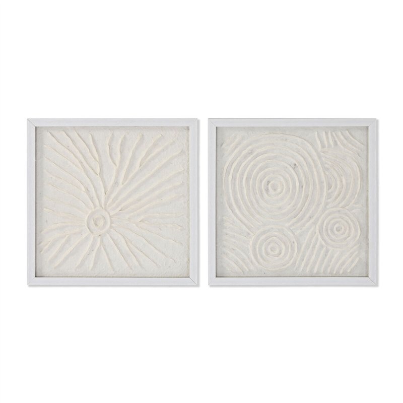 Cadre Home ESPRIT Blanc Naturel Scandinave 35 x 2 x 35 cm