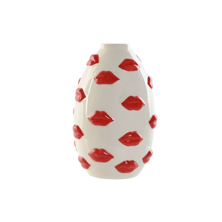 Vase Home ESPRIT Blanc Rouge Dolomite 15 x 15 x 22