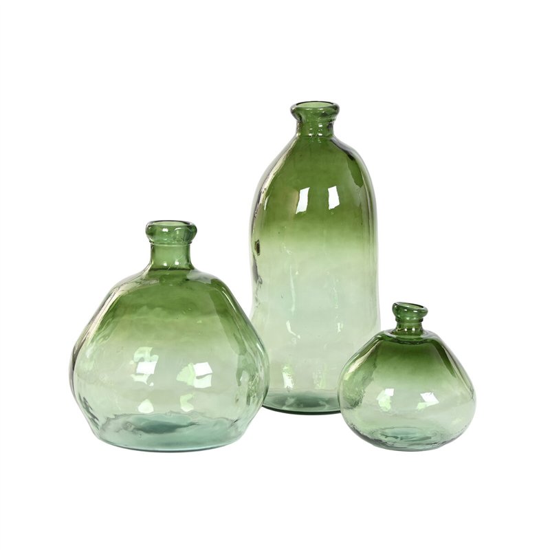 Image secondaire de Vase Home ESPRIT Vert Cristal recyclé 34 x 34 x 73 cm