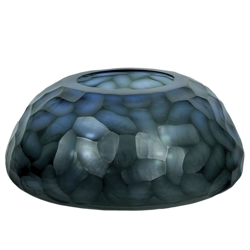 Vase Home ESPRIT Bleu Verre Moderne 33 x 33 x 14 cm