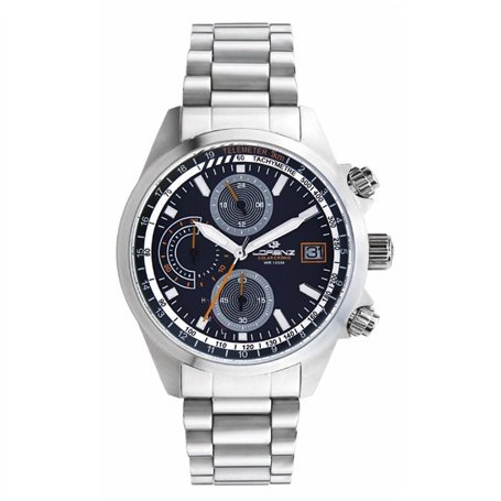 Montre Homme Lorenz CRONO SOLAR PILOT ORANGE + NATO EXTRA STRAP