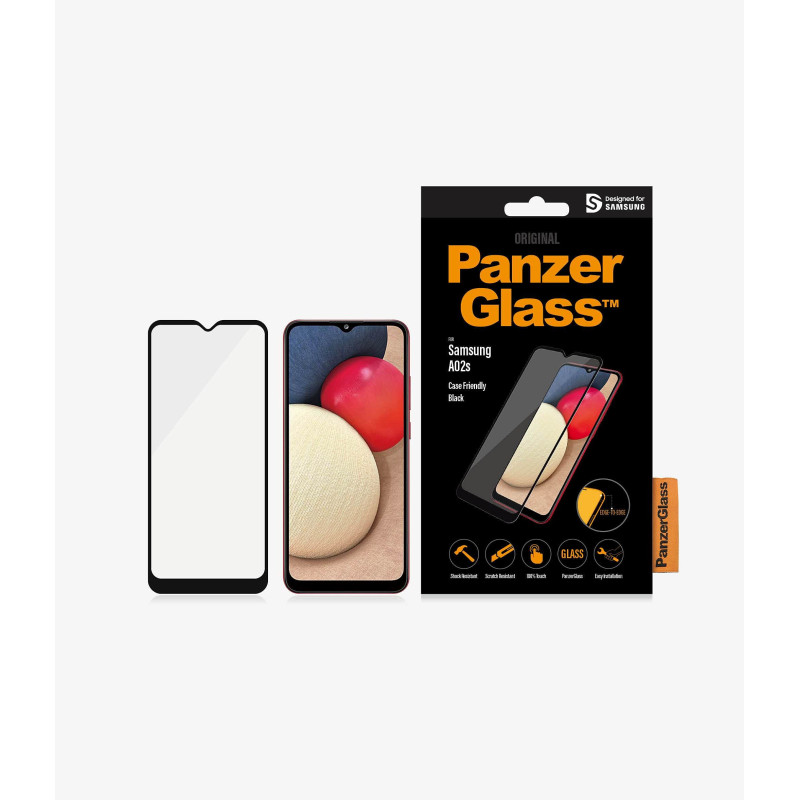 Image secondaire de PanzerGlass Protecteur d'écran compatible avec les coques pour Samsung Galaxy A02s - Noir