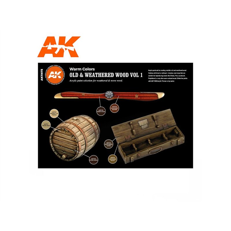 Image secondaire de OLD & WEATHERED WOOD VOL1 - SET colori acrilici 3rd Generation 17mL