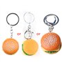 LANCHEN Hamburger Cheeseburger Argile Polymère Porte-clés Simulation Alimentaire Pendentif Porte-clés