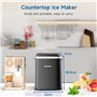 CUMEOD Machine à Glaçons, 12kg en 24h, 8 Glaçons en 6-10 Minutes, Machine a Glacons à Affichage LED de Comptoir 120W avec Capteu