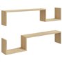 vidaXL Mensole a Muro 2 pz Rovere Sonoma 100x15x20 cm Truciolato