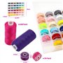 Royouzi Fil a Coudre Kit Couture 400 Yards de 36 Couleurs de Fil de Machine à Coudre et 36 Bobines de Fil Canette Bobine Fil Pou