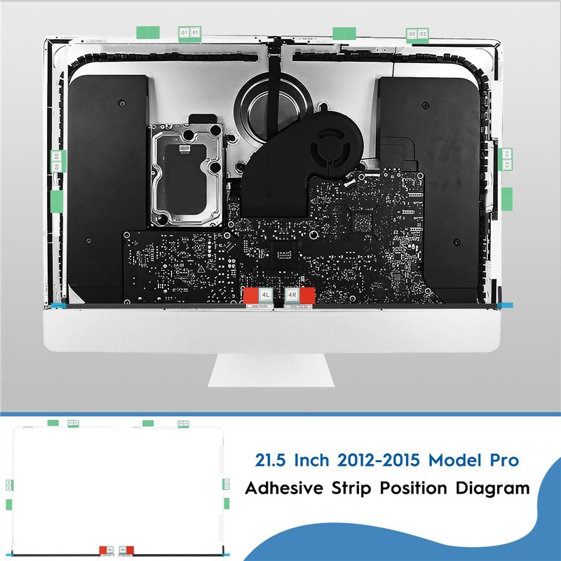 Image secondaire de Bande Adhésive pour Écran LCD, Bande Adhésive, Bande de Remplacement Compatible avec Apple iMac 21.5 Pouces A1418 Retiona 2012-2
