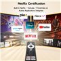 Videoprojecteur 4K 【Netflix Officiel/Auto Focus/Keystone】 600 ANSI AKIYO O9 Retroprojecteur avec WiFi et Bluetooth 1080P Natif,
