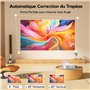 Videoprojecteur 4K 【Netflix Officiel/Auto Focus/Keystone】 600 ANSI AKIYO O9 Retroprojecteur avec WiFi et Bluetooth 1080P Natif,