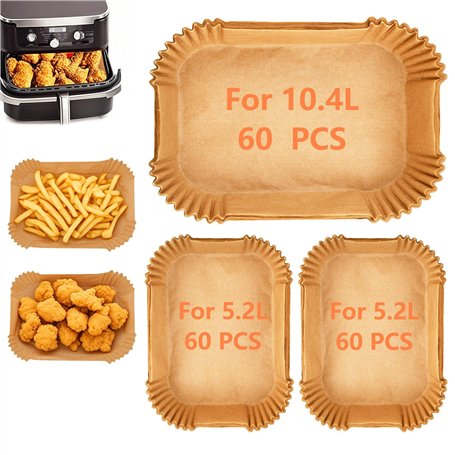 180PCS Papier cuisson air fryer pour friteuse à air pour Ninja Foodi Flex 10.4 L AF500EU