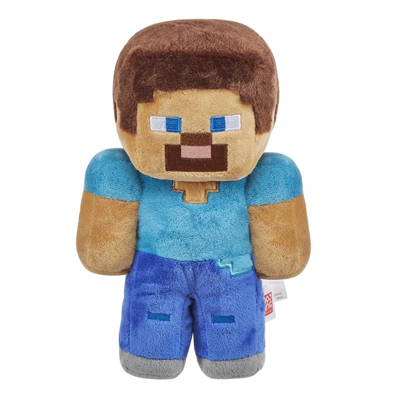 Mattel Minecraft Assortiment de jouets avec Peluche à l’effigie des personnages (20 cm) inspirés du jeu vidéo, à collectionner,