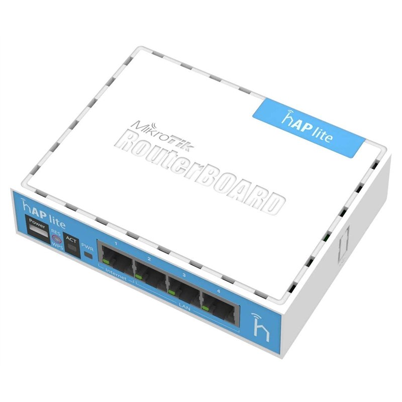 Image secondaire de MikroTik hAP Lite Interne Blanc Point d'accès réseaux locaux sans Fil - Points d'accès réseaux locaux sans Fil (10,100 Mbit/s, 3