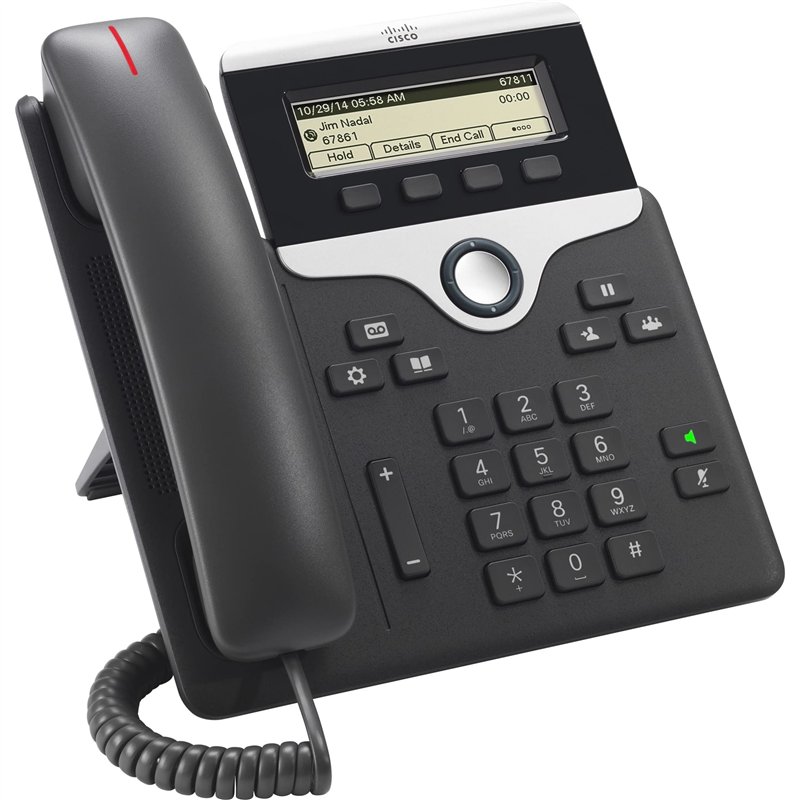 CISCO 7811 téléphone Fixe Noir, Argent 1 Lignes LED