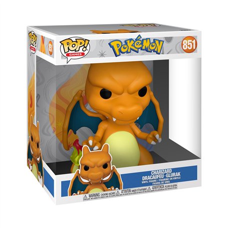 Funko Pop! Jumbo: Pokemon - Charizard - Dracaufeu - Figurine en Vinyle à Collectionner - Idée de Cadeau - Produits Officiels - J