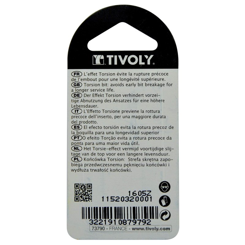 Image secondaire de TIVOLY 11520320001 - Juego Puntas de atornillado TORSIÓN Philips N1-2-3 largo 25 mm (Envase de 3 pz.)