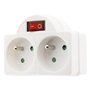 Biplite 16A 2P+T avec interrupteur façade Blanc