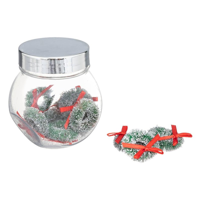 Atmosphera - Accessoires Bocal Couronne Rouge 3x8cm