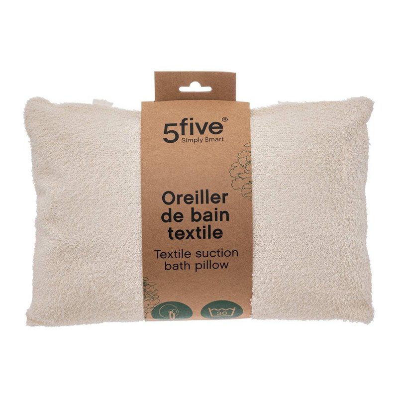 Image secondaire de 5five - oreiller de bain coton fixation ventouse