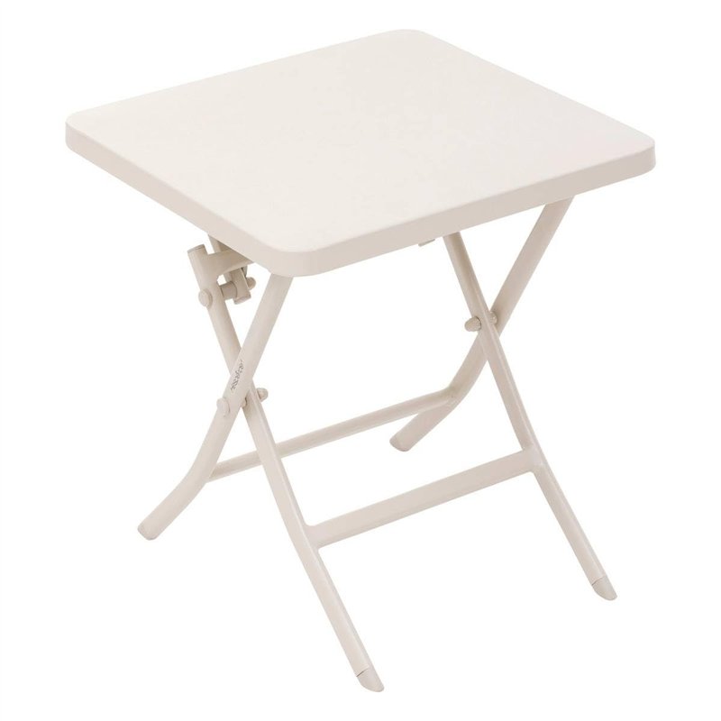 Hespéride - Table d'appoint de Jardin Carrée Greensboro Argile - 40 x 40 cm - Acier Traité Epoxy Antirouille