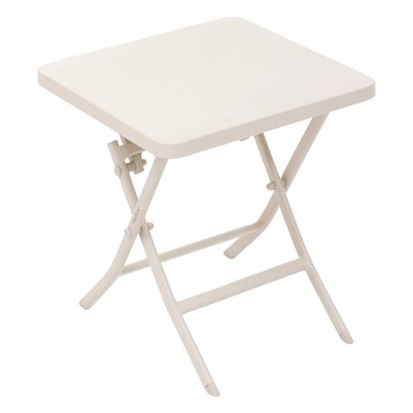 Hespéride - Table d'appoint de Jardin Carrée Greensboro Argile - 40 x 40 cm - Acier Traité Epoxy Antirouille