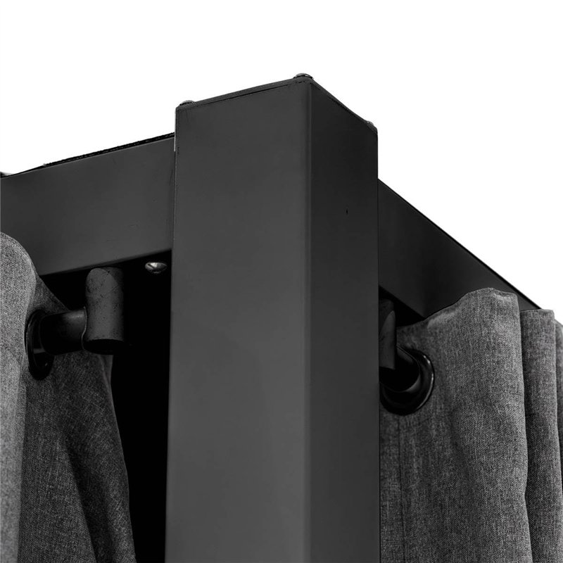 Image secondaire de Hespéride - Kit de Rideaux et de Rails pour tonnelle Zalya Graphite Ardoise