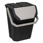5five - poubelle de tri 37l en plastique noir
